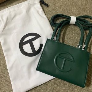 TelFar small olive shopping bag. Brand New. Bought wrong size.
